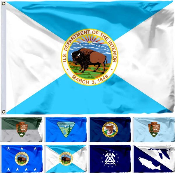 Department of the Interior Flags - 90x150cm(3x5ft) - 60x90cm(2x3ft)