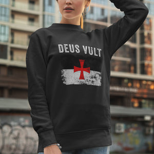 Deus Vult Knights Templar Flag Sweatshirt