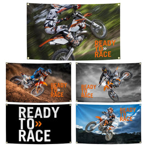 Dirt Bike Flags - 90x150cm(3x5ft) - 60x90cm(2x3ft) - Motocross Flags