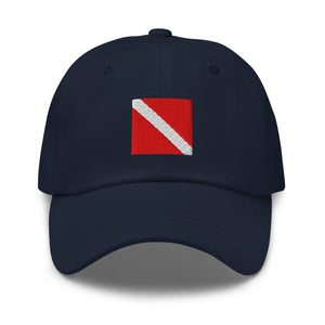 Diver Down Flag Cap - Adjustable Embroidered Dad Hat