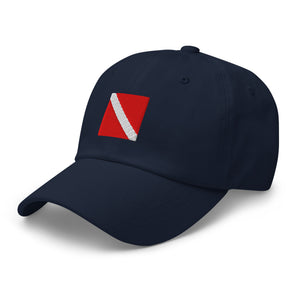 Diver Down Flag Cap - Adjustable Embroidered Dad Hat