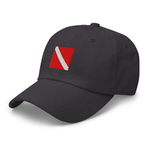 Diver Down Flag Cap - Adjustable Embroidered Dad Hat