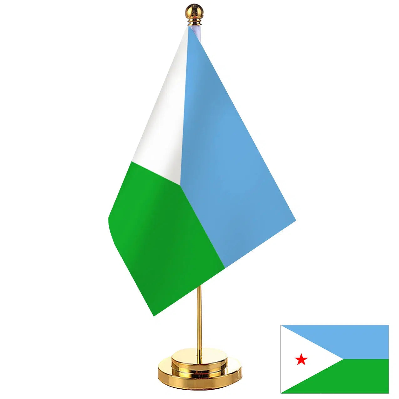 Djibouti Desk Flag - Small Office Table Flag