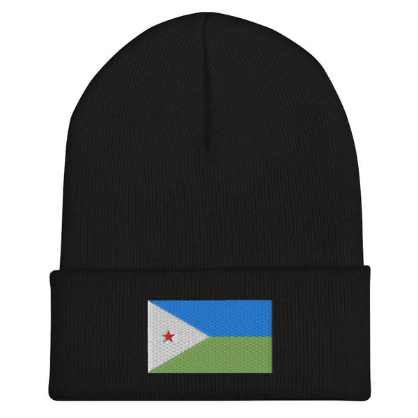 Djibouti Flag Beanie - Embroidered Winter Hat