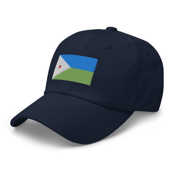 Djibouti Flag Cap - Adjustable Embroidered Dad Hat