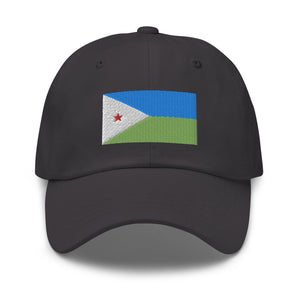 Djibouti Flag Cap - Adjustable Embroidered Dad Hat