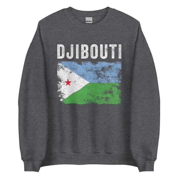 Djibouti Flag Distressed Djiboutian Flag Sweatshirt