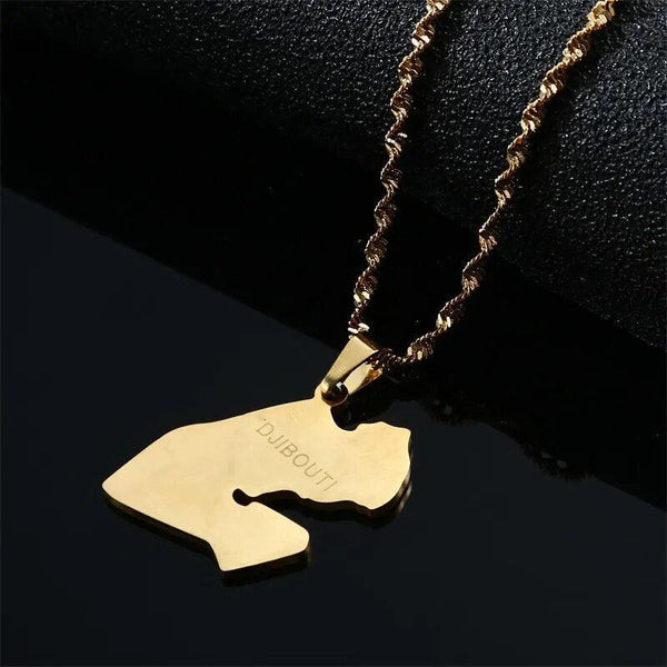 Djibouti Map Necklace