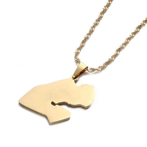 Djibouti Map Necklace