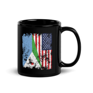 Djibouti USA Flag - Half American Mug