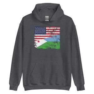 Djibouti USA Flag Hoodie