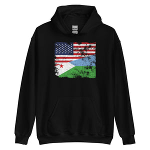 Djibouti USA Flag Hoodie