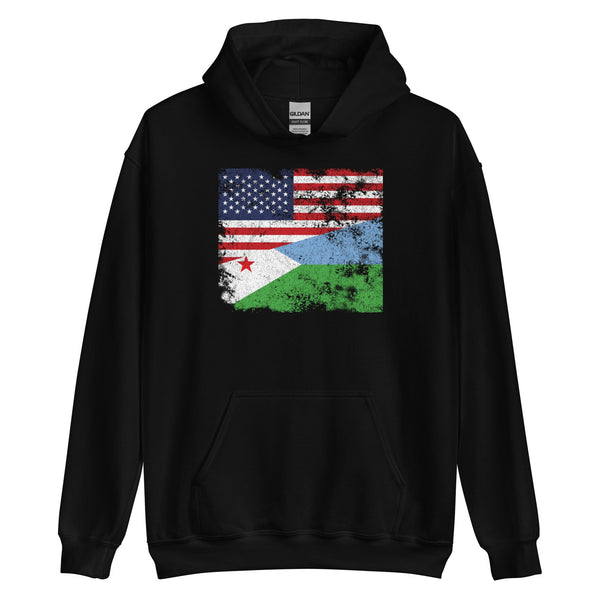 Djibouti USA Flag Hoodie