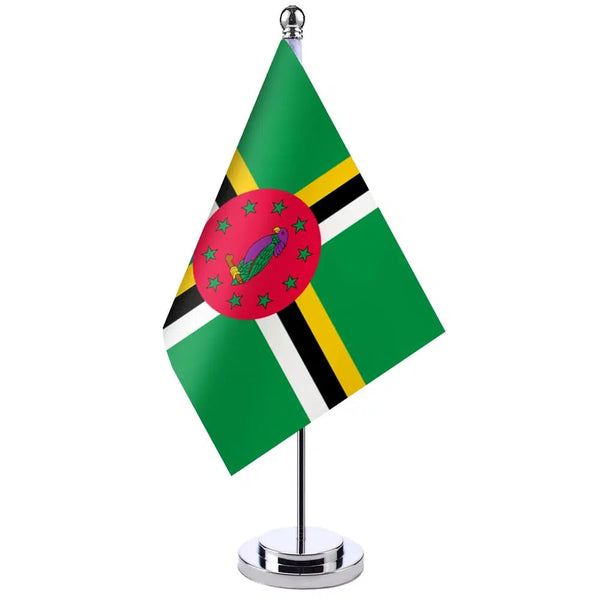 Dominica Desk Flag - Small Office Table Flag