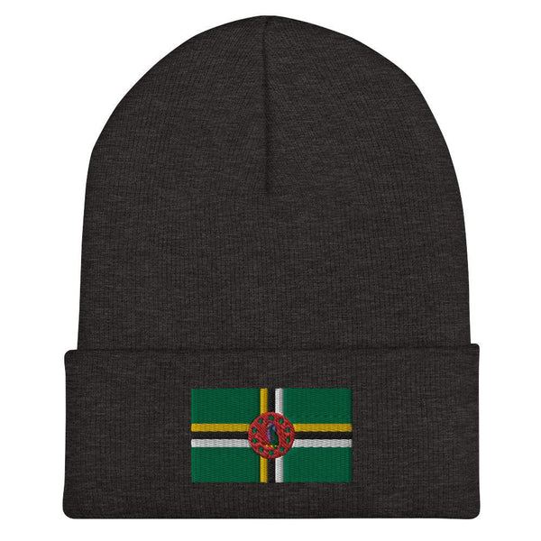 Dominica Flag Beanie - Embroidered Winter Hat