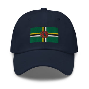 Dominica Flag Cap - Adjustable Embroidered Dad Hat