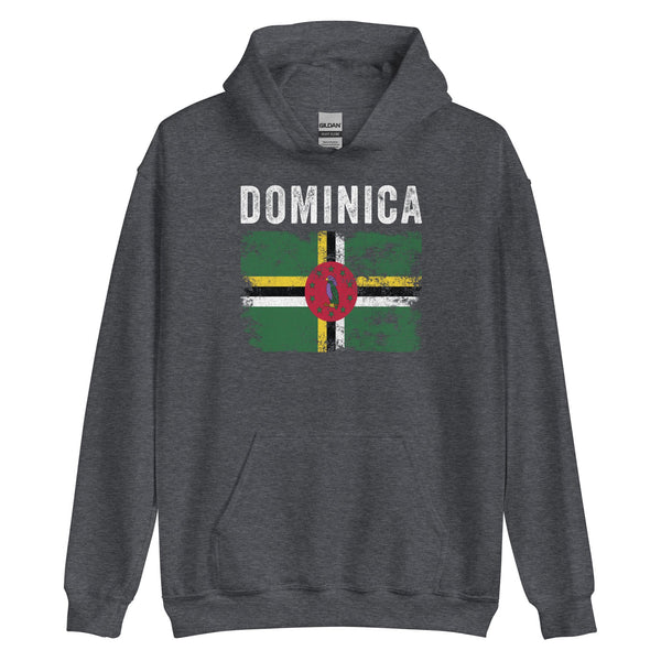 Dominica Flag Distressed Dominican Flag Hoodie