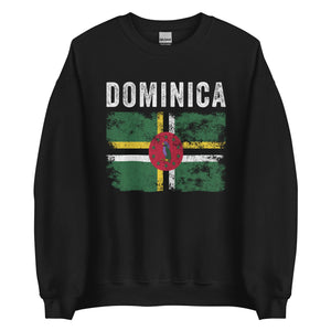 Dominica Flag Distressed Dominican Flag Sweatshirt