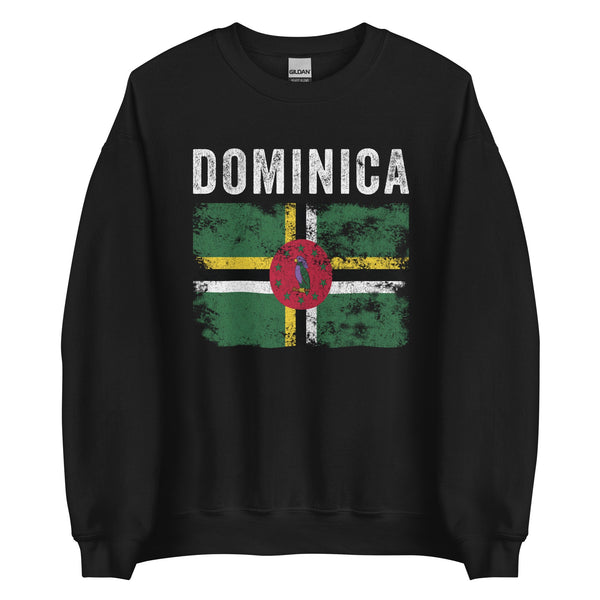 Dominica Flag Distressed Dominican Flag Sweatshirt