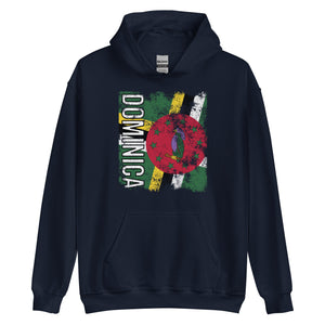 Dominica Flag - Distressed Flag Hoodie