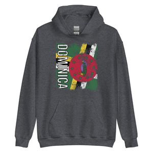 Dominica Flag - Distressed Flag Hoodie