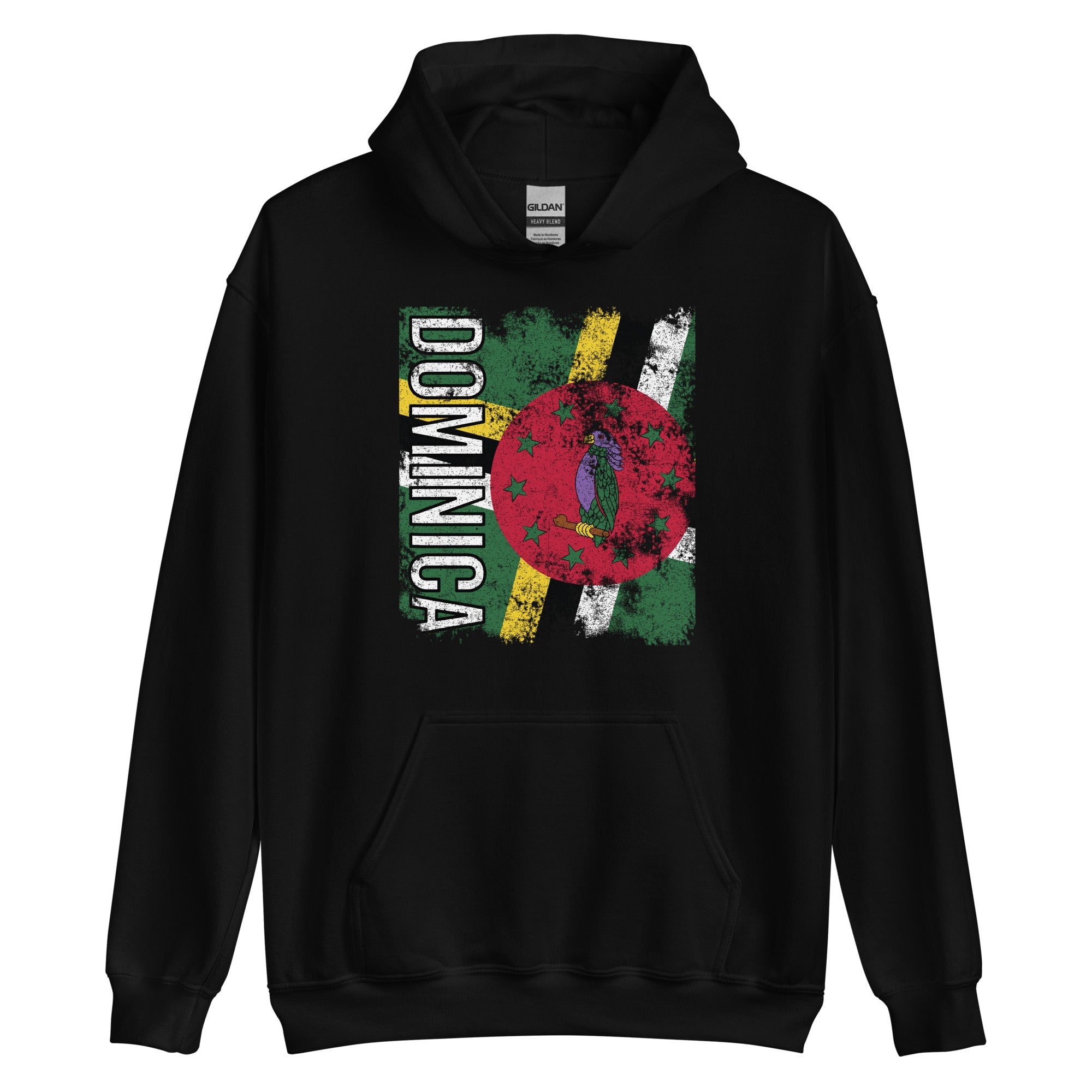 Dominica Flag - Distressed Flag Hoodie