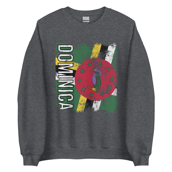 Dominica Flag - Distressed Flag Sweatshirt