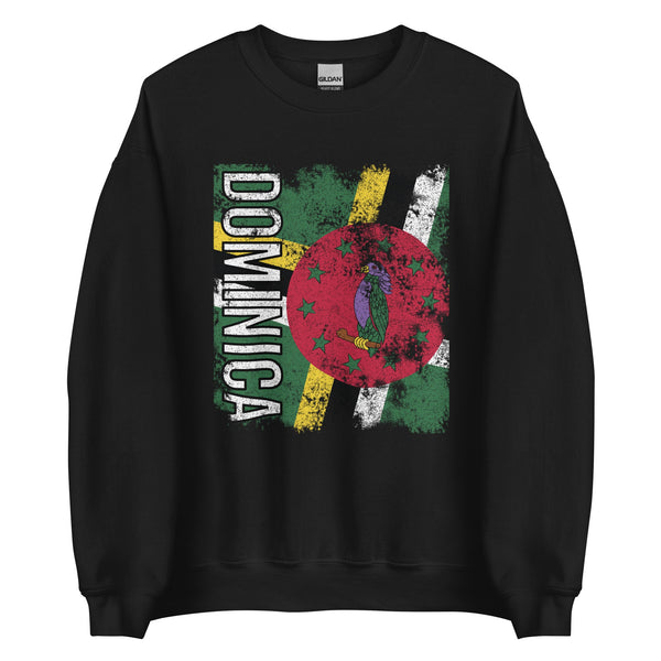 Dominica Flag - Distressed Flag Sweatshirt