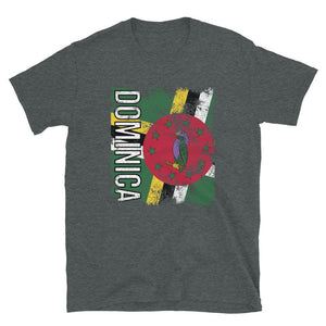 Dominica Flag Distressed T-Shirt