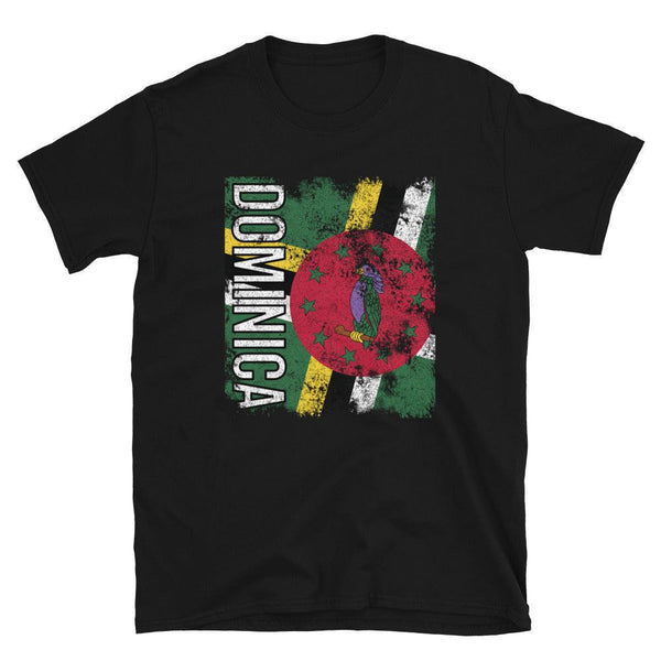 Dominica Flag Distressed T-Shirt