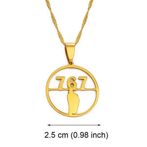 Dominica Map Necklace