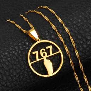 Dominica Map Necklace