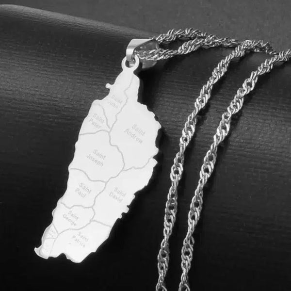 Dominica Map Necklace