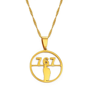 Dominica Map Necklace