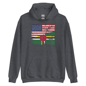 Dominica USA Flag Hoodie