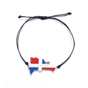 Dominican Flag Map Bracelet