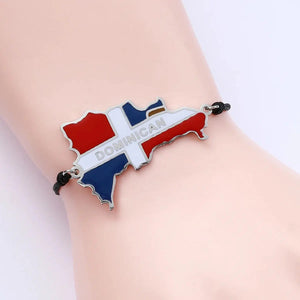 Dominican Flag Map Bracelet