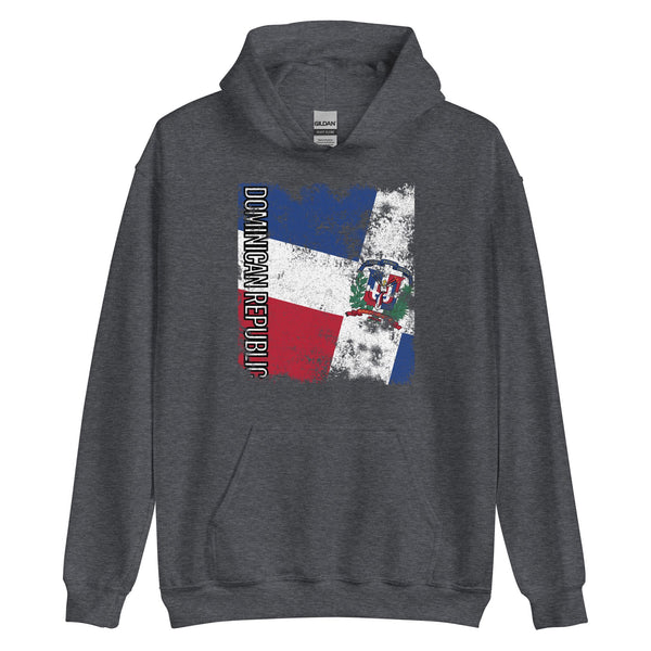 Dominican Republic Flag - Distressed Flag Hoodie