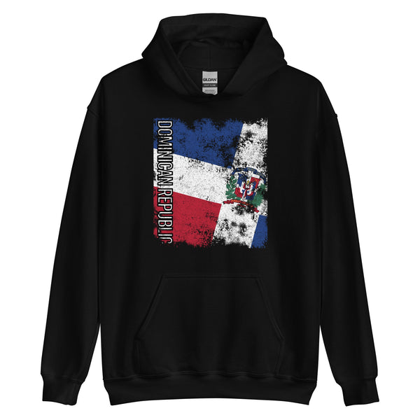 Dominican Republic Flag - Distressed Flag Hoodie