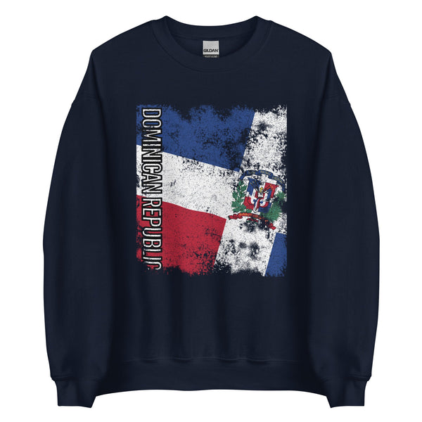 Dominican Republic Flag - Distressed Flag Sweatshirt