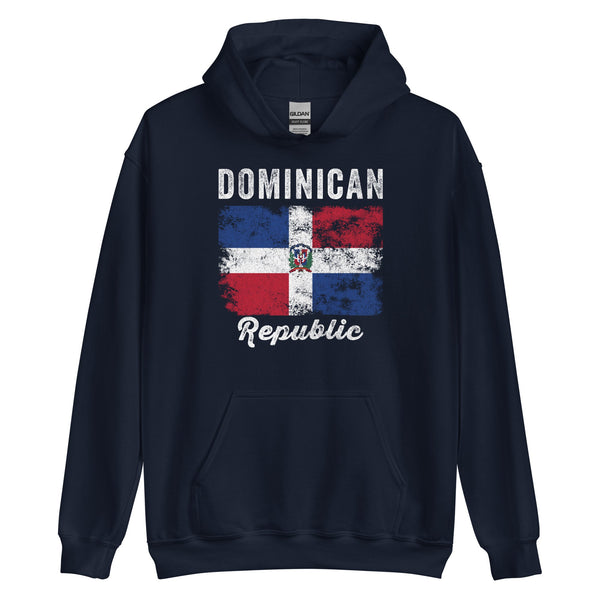 Dominican Republic Flag Distressed Hoodie