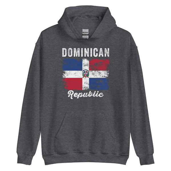 Dominican Republic Flag Distressed Hoodie