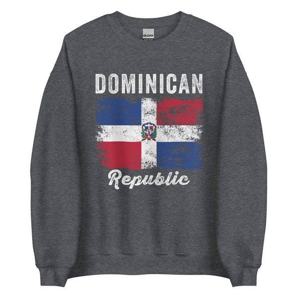 Dominican Republic Flag Distressed Sweatshirt