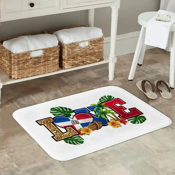 Dominican Republic Flag Doormat - Welcome Mat for Bath and Front Door