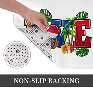 Dominican Republic Flag Doormat - Welcome Mat for Bath and Front Door