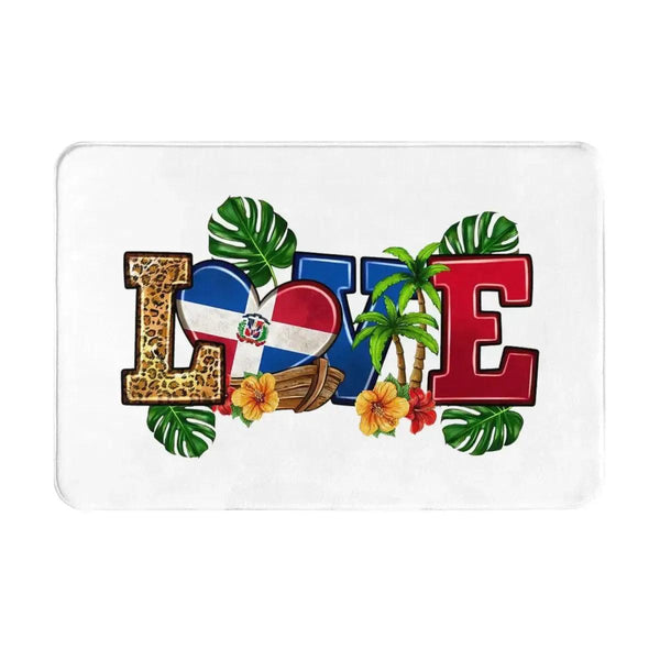 Dominican Republic Flag Doormat - Welcome Mat for Bath and Front Door