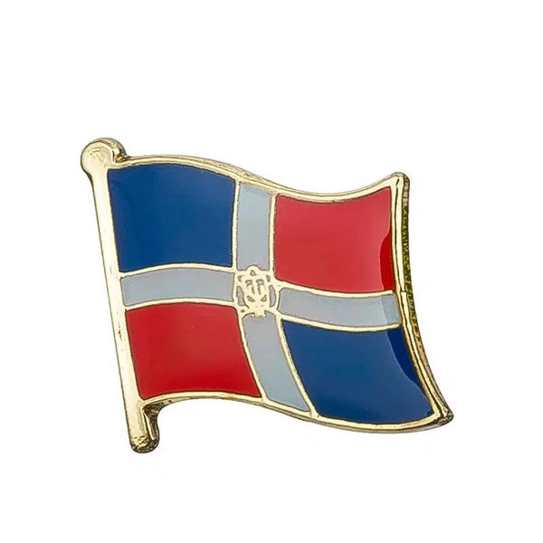 Dominican Republic Flag Lapel Pin - Enamel Pin Flag