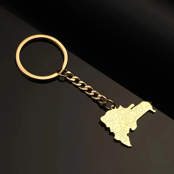 Dominican Republic Flag Map Keychain Collection