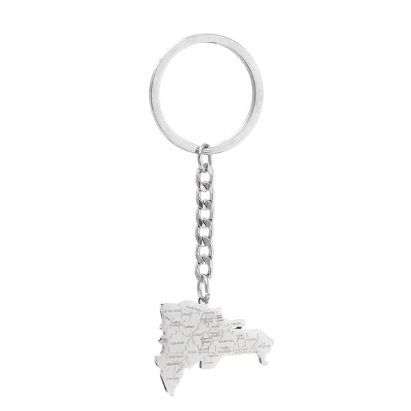Dominican Republic Flag Map Keychain Collection