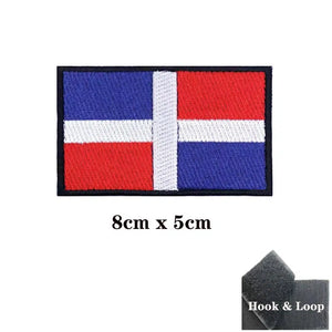 Dominican Republic Flag Patch - Iron On/Hook & Loop Patch